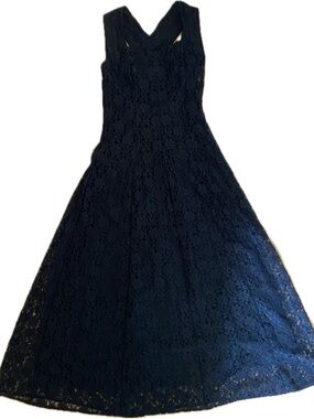 All That Jazz Navy Lace Maxi Dress